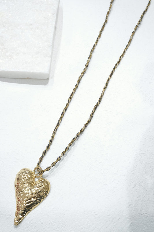 Collier long cœur